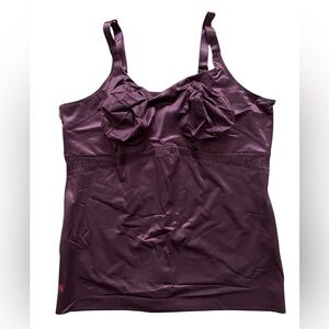 Ruby Ribbon SL3024 Lace Cami Deep Plum Women’s Body Shaping High Support Size 50